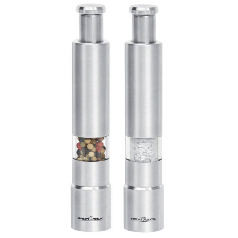PROFI COOK moulin à épices poivre & sel PC-PSM 1160, duo, acier inoxydable, 30 ml